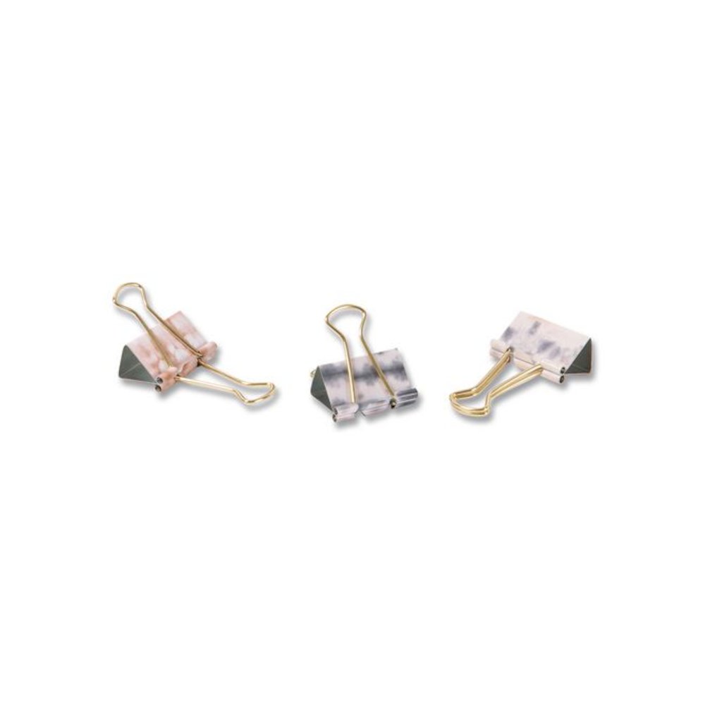 Fashion Medium Binder Clips, Assorted Solid Colors and Designs, 36/Pack. Picture 4