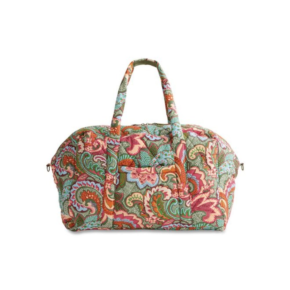 Large Miramar Carry-On Weekender, Fits Devices Up to 13", 19.5 x 8.5 x 12.5, Leaf Me Not Paisley. Picture 1
