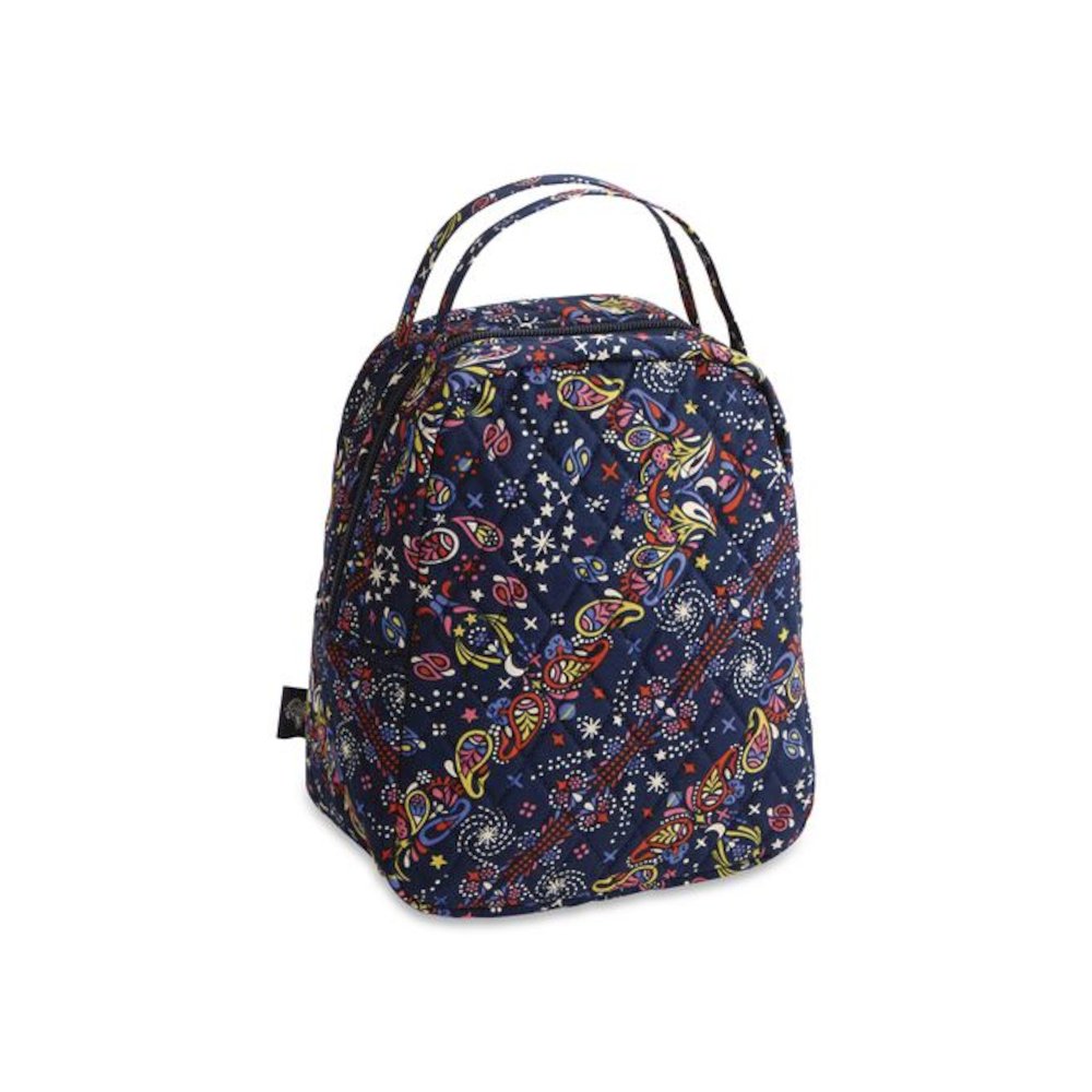 Insulated Lunch Bag, 7.25 x 4.25 x 9, Starry Paisley. Picture 2