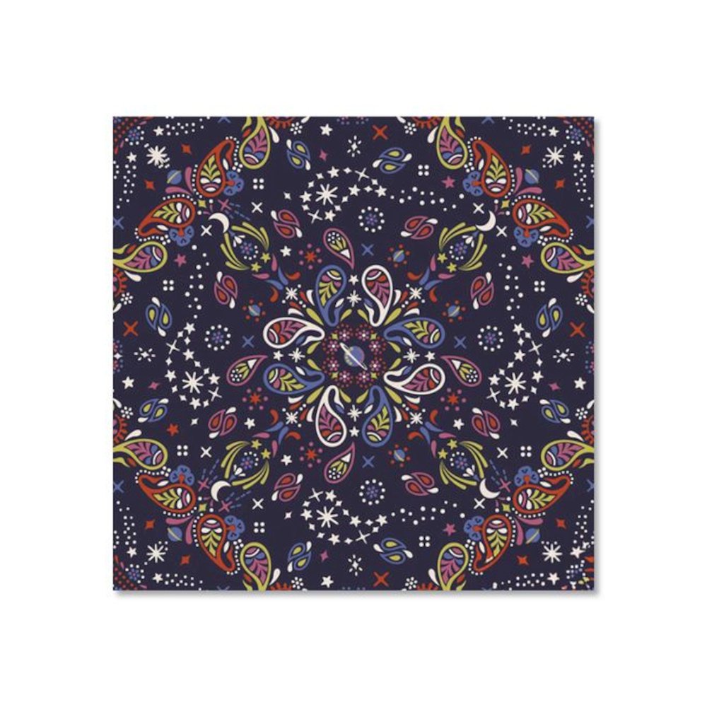 Insulated Lunch Bag, 7.25 x 4.25 x 9, Starry Paisley. Picture 4