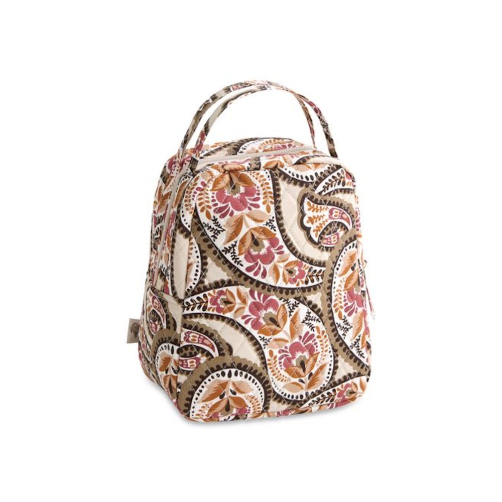 Insulated Lunch Bag, 7.25 x 4.25 x 9, Blooming Paisley. Picture 2