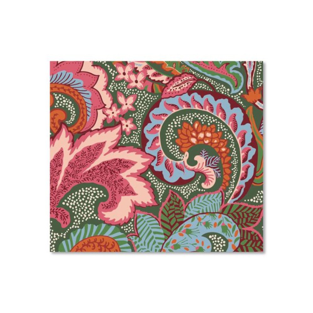 Insulated Lunch Bag, 7.25 x 4.25 x 9, Leaf Me Not Paisley. Picture 4
