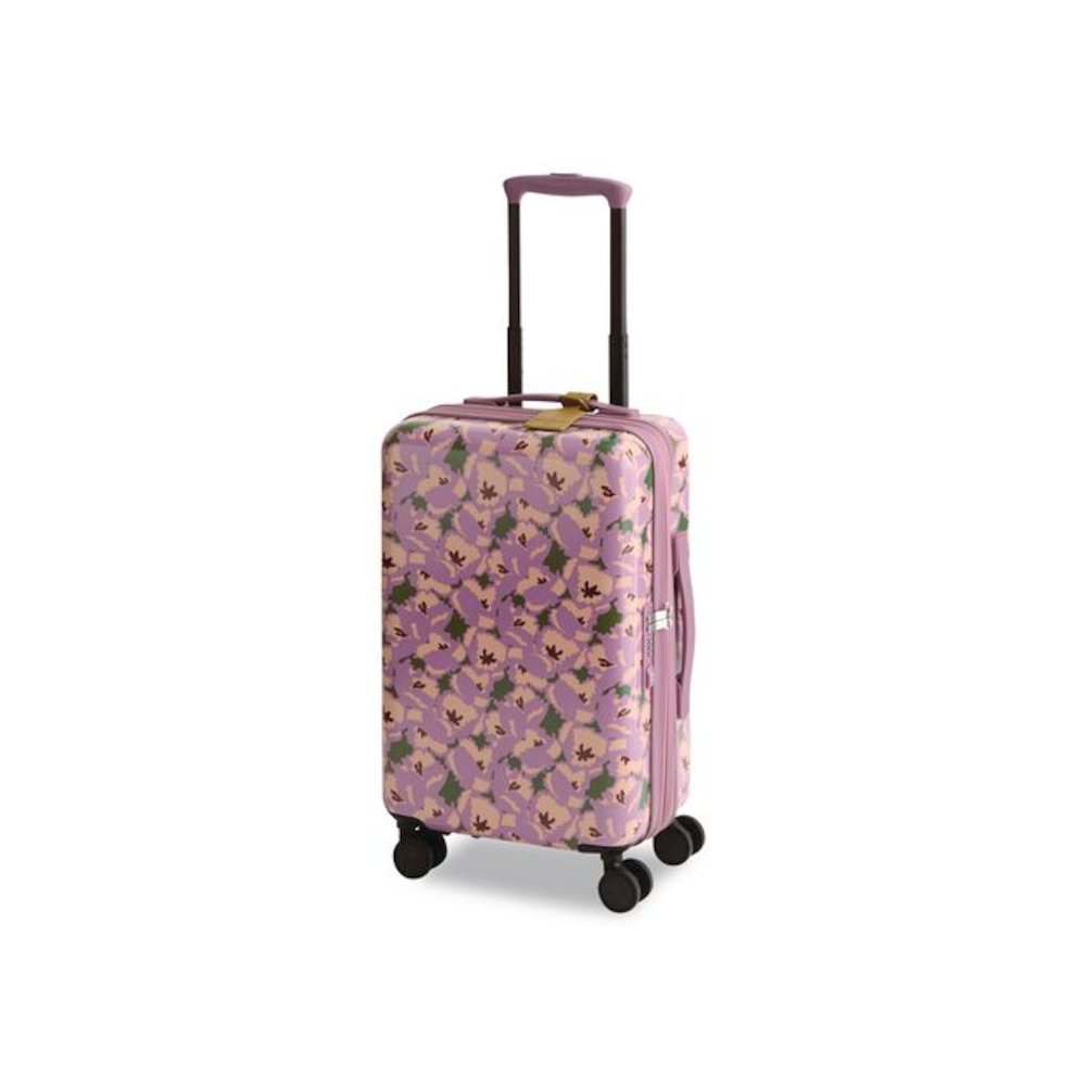 22" Adair Spinner, 13.5 x 9 x 22, Curly Tulips Purple Floral. Picture 1