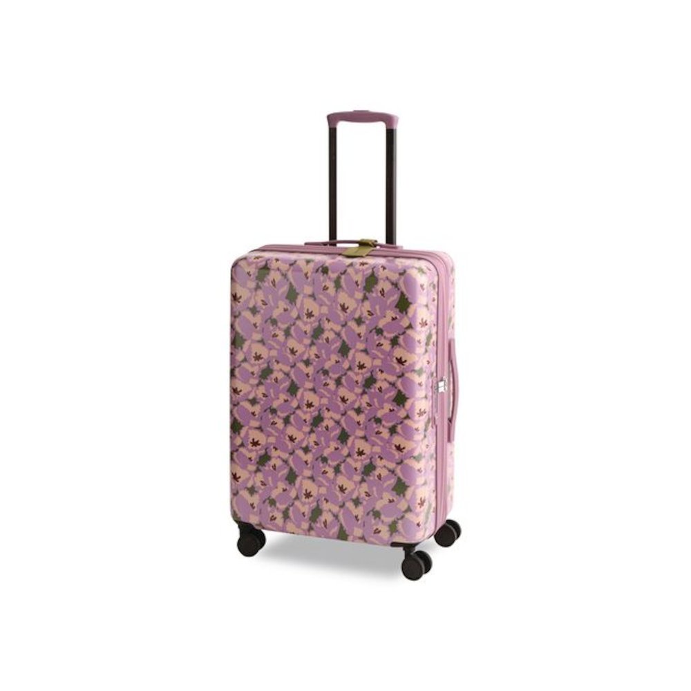 26" Adair Spinner, 18 x 11 x 26, Curly Tulips Purple Floral. Picture 1