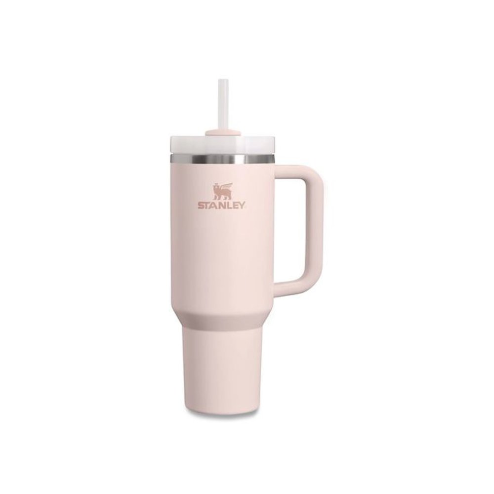 Quencher H2.0 FlowState Stainless Steel Double Wall Tumbler, 40 oz, Rose Quartz. Picture 1