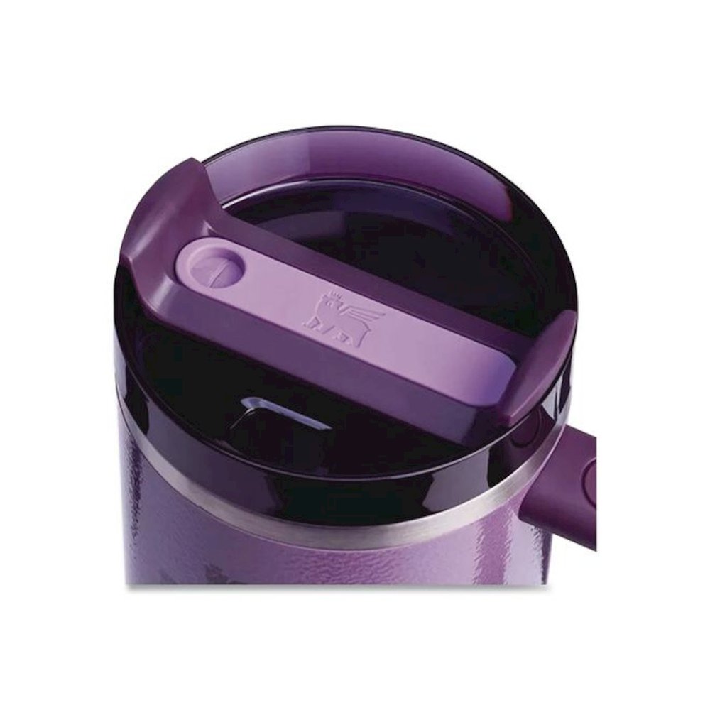 Quencher H2.0 Flowstate Stainless Steel Double Wall Insulated Tumbler, 40 oz, Hammertone Lilac. Picture 3