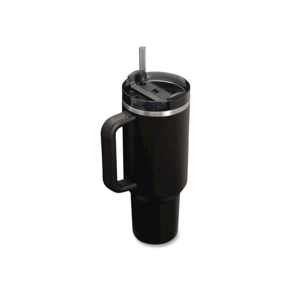 Quencher H2.0 Flowstate Stainless Steel Double Wall Insulated Tumbler, 40 oz, Black. Picture 2