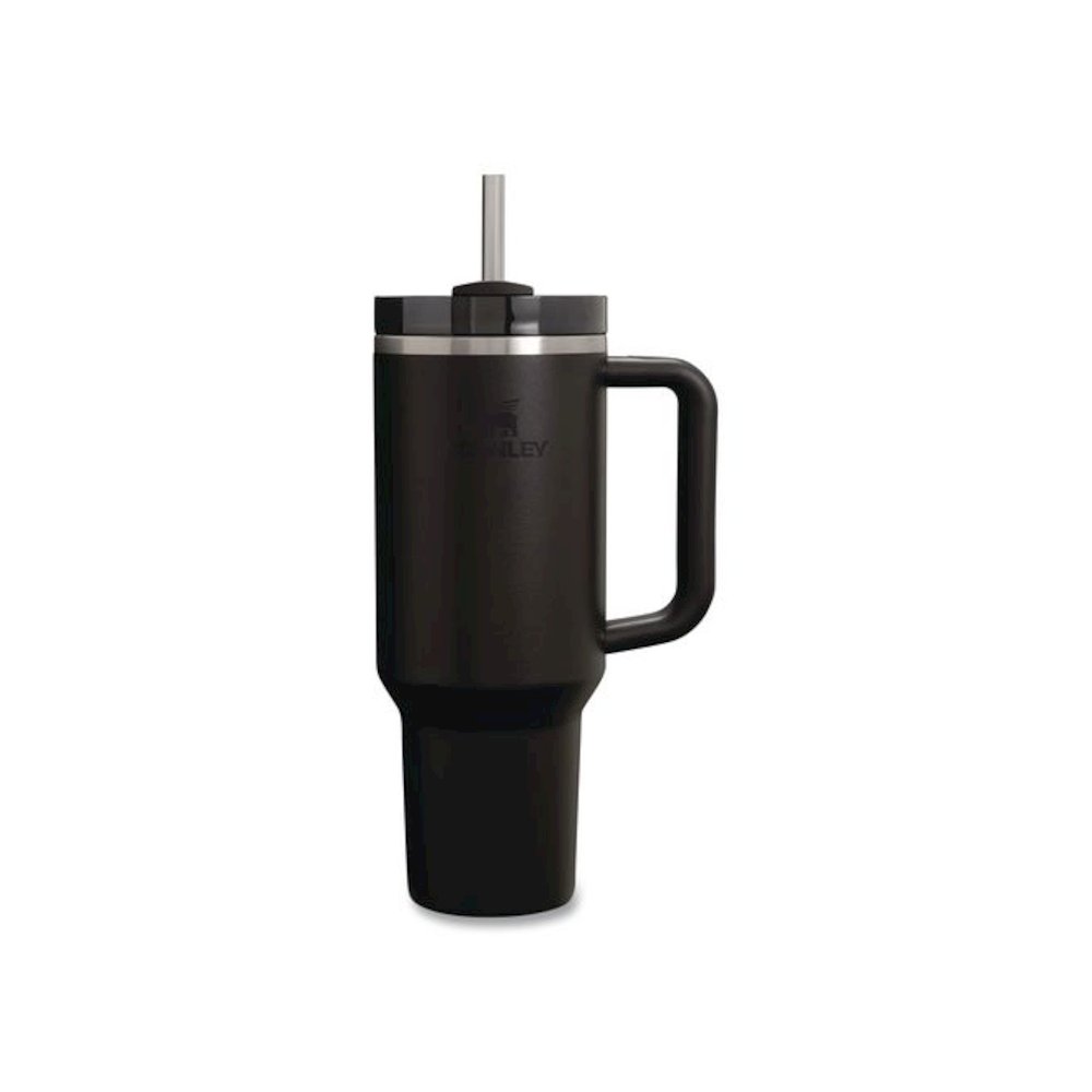 Quencher H2.0 Flowstate Stainless Steel Double Wall Insulated Tumbler, 40 oz, Black. Picture 1