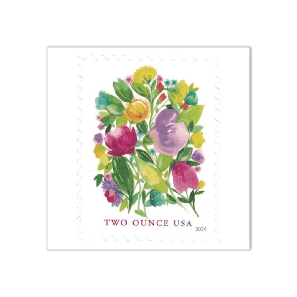 2 oz First-Class Forever Stamps, Wedding Blooms, 100/Pack. Picture 2