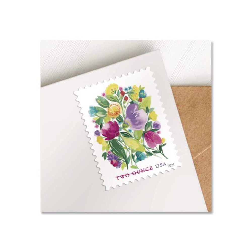2 oz First-Class Forever Stamps, Wedding Blooms, 20/Pack. Picture 3