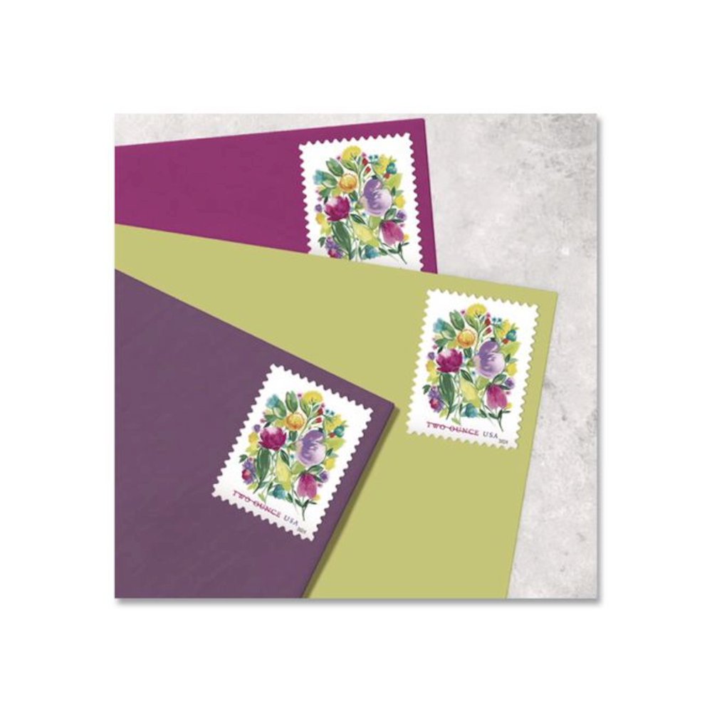 2 oz First-Class Forever Stamps, Wedding Blooms, 20/Pack. Picture 4