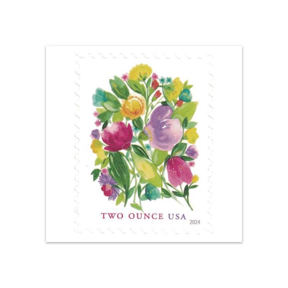 2 oz First-Class Forever Stamps, Wedding Blooms, 20/Pack. Picture 2
