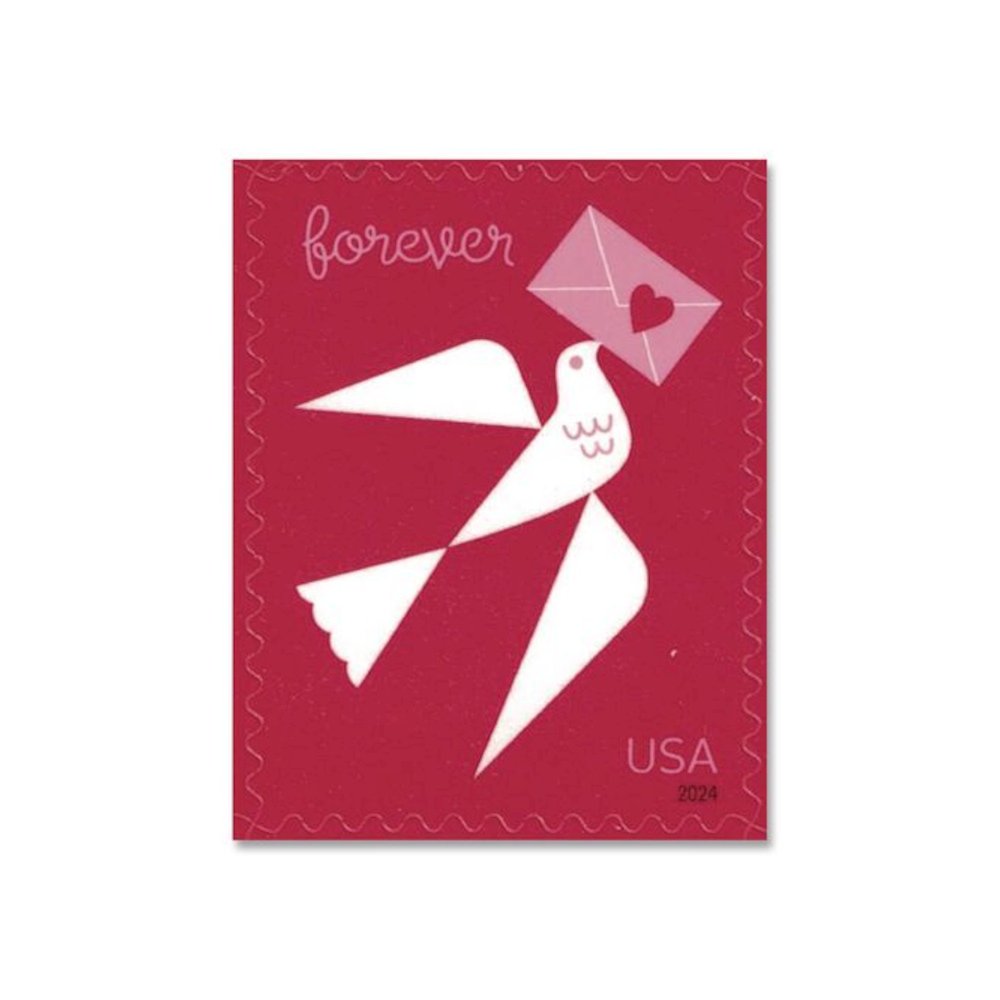 1 oz First-Class Forever Stamps, Love, 100/Pack. Picture 2
