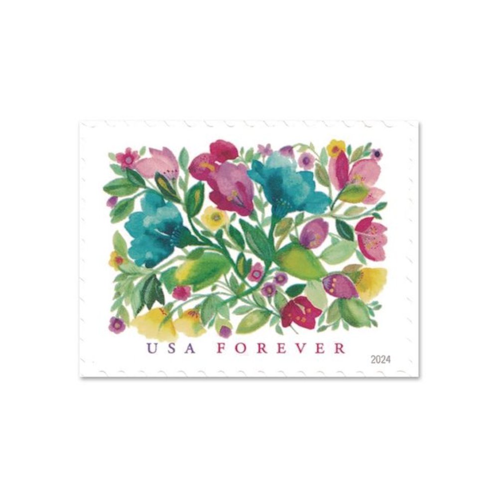 1 oz First-Class Forever Stamps, Celebration Blooms, 20 Stamps. Picture 2