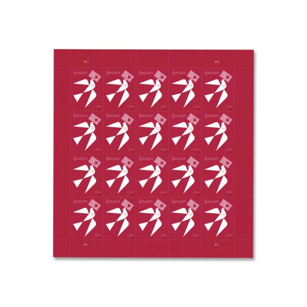 1 oz First-Class Forever Stamps, Love, 20/Pack. Picture 1