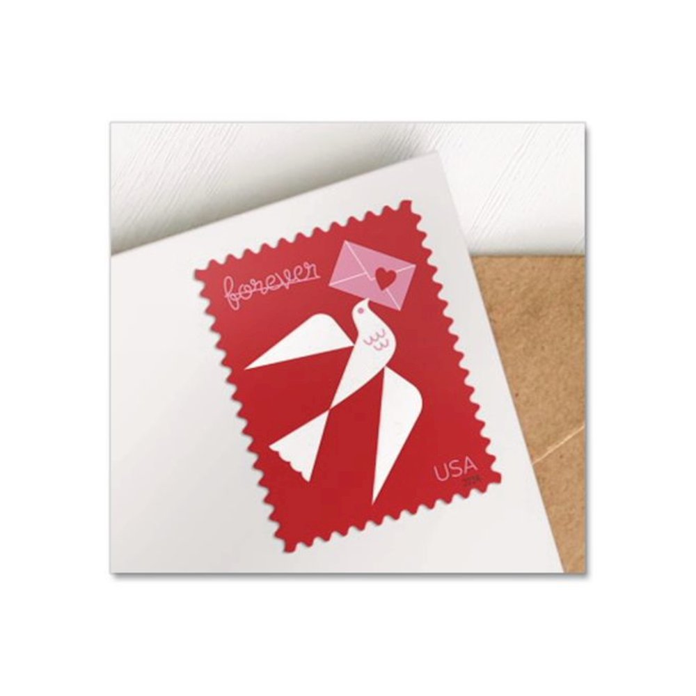 1 oz First-Class Forever Stamps, Love, 100/Pack. Picture 3