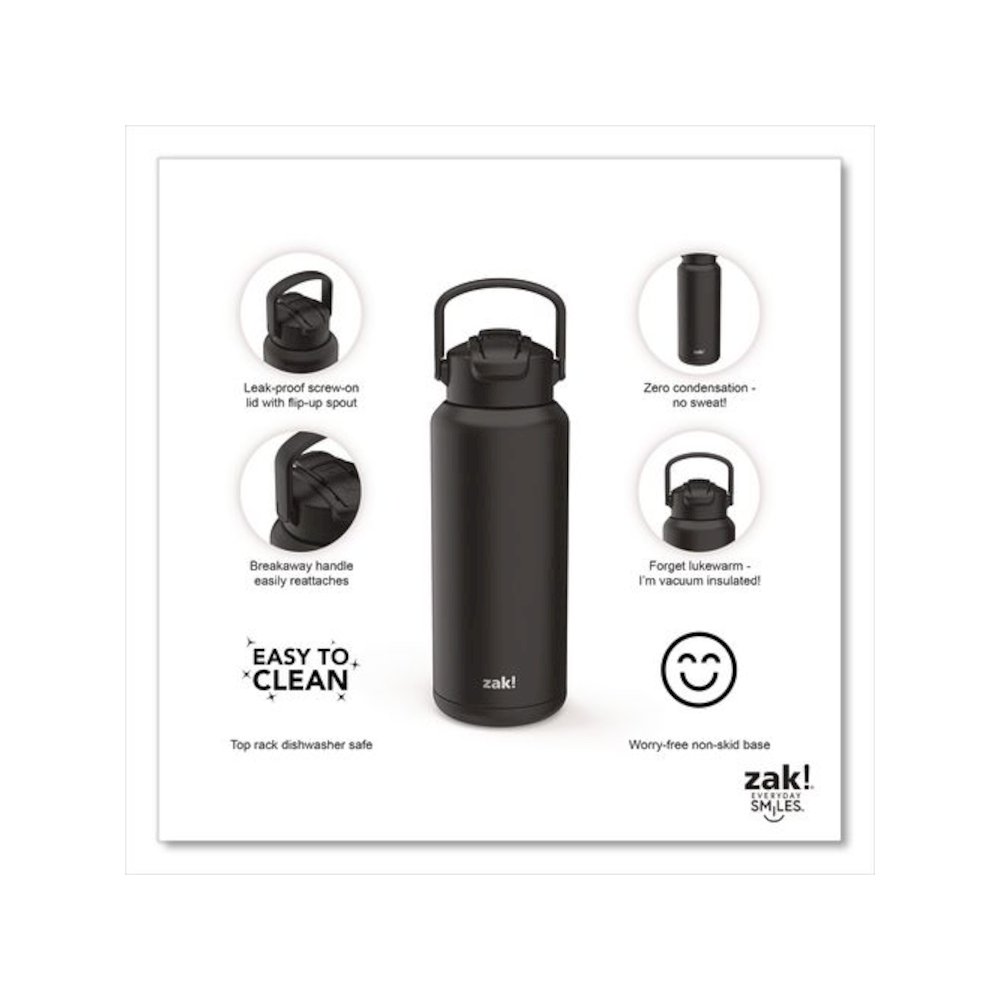 Liberty Stainless Steel Double Wall Insulated Tumbler, 32 oz, Ebony. Picture 2