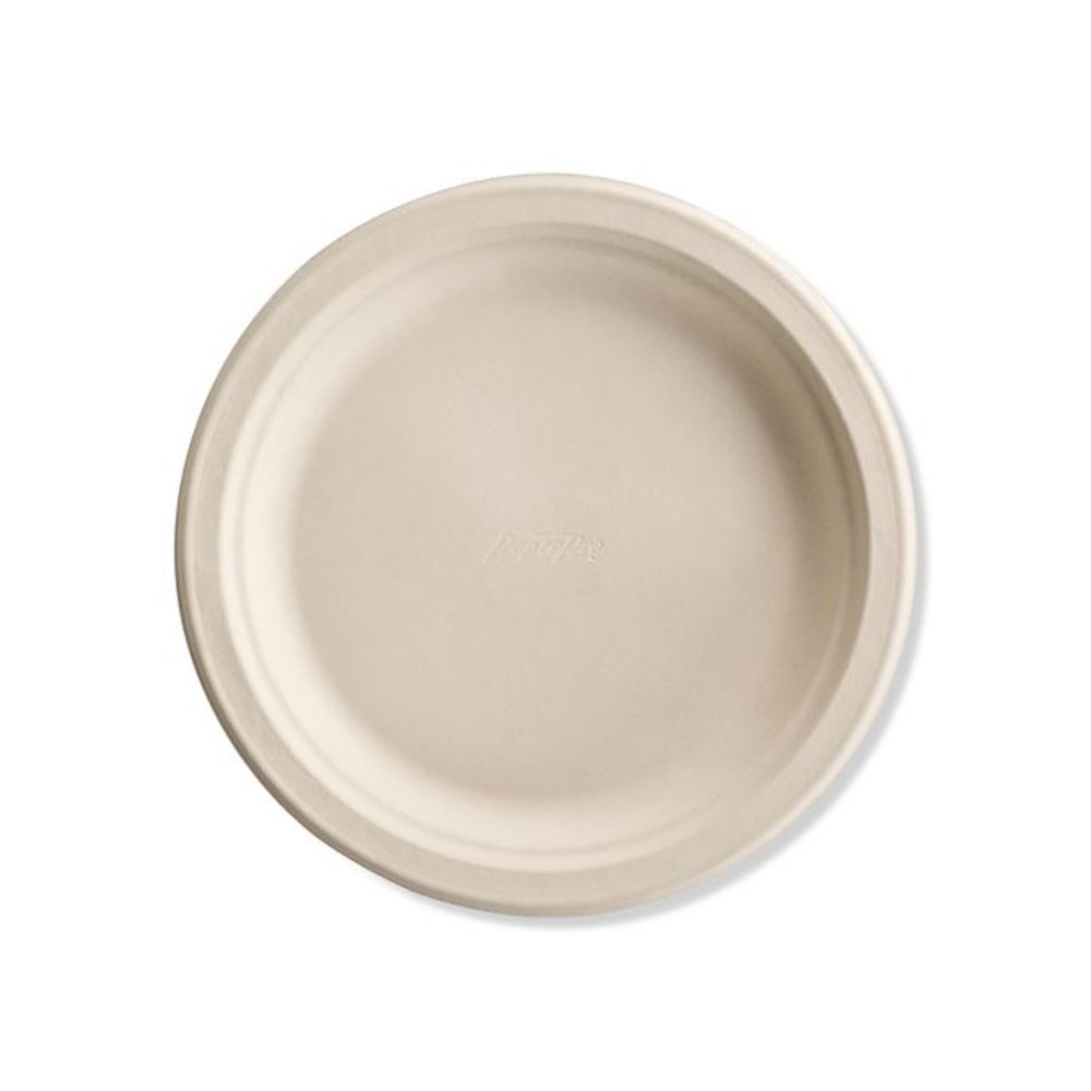 PaperPro Naturals Molded Fiber Dinnerware, Round Plates, 8.75" dia, White, 125/Pack, 4 Packs/Carton. Picture 2