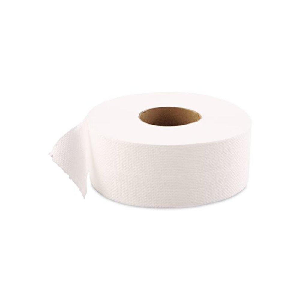 JRT Jumbo-Junior Bath Tissue, Septic Safe, 1-Ply, 3.3" x 1,200 ft, White, 12 Rolls/Carton. Picture 2