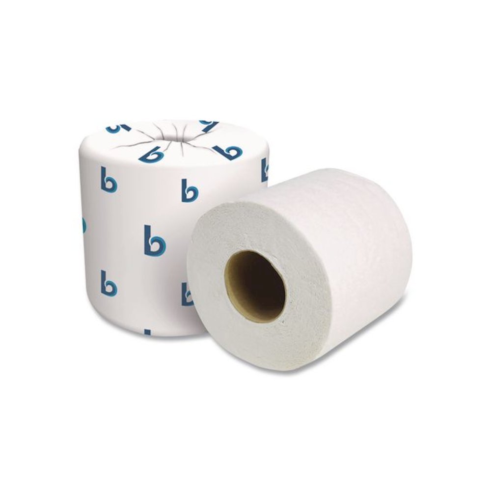 Two-Ply Toilet Tissue, Septic Safe, White, 125 ft Roll Length, 500 Sheets/Roll, 96 Rolls/Carton. Picture 6