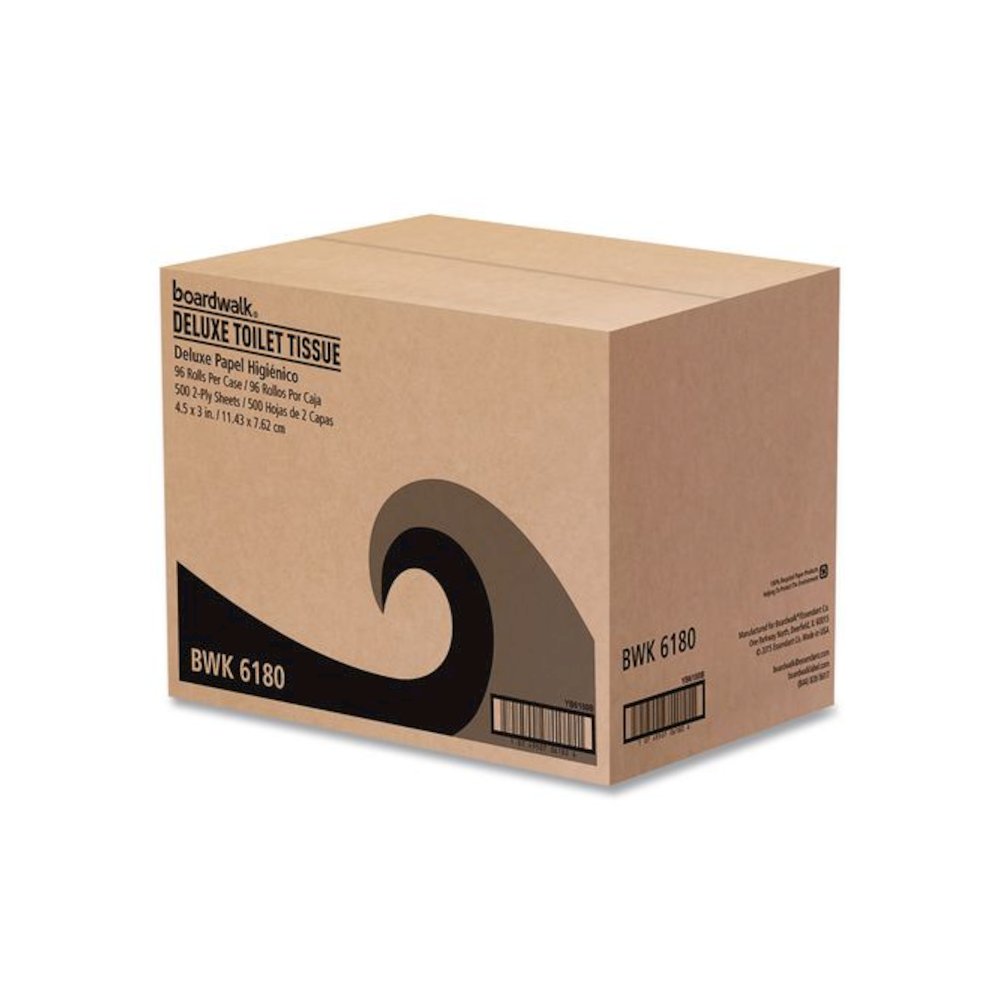 Two-Ply Toilet Tissue, Septic Safe, White, 125 ft Roll Length, 500 Sheets/Roll, 96 Rolls/Carton. Picture 5