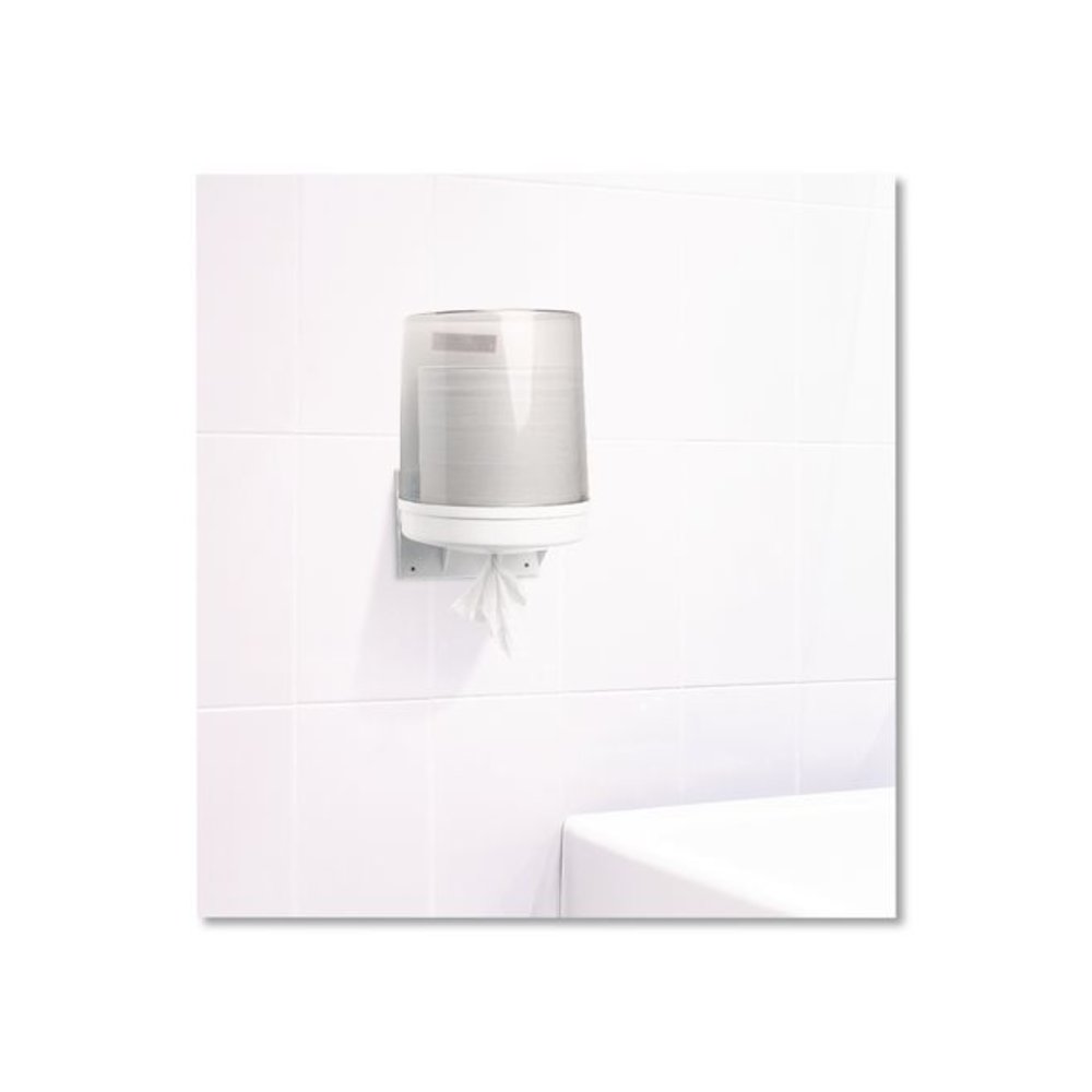 Centerpull Towel, 2-Ply, 7.3" x 500 ft, White, 600 Roll, 6 Rolls/Carton. Picture 4