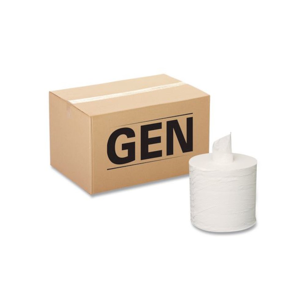 Centerpull Towel, 2-Ply, 7.3" x 500 ft, White, 600 Roll, 6 Rolls/Carton. Picture 3