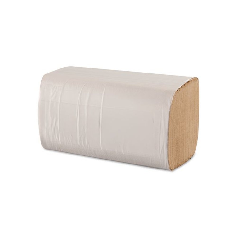 Single-Fold Paper Towels, 1-Ply, 9 x 9.25, Kraft, 334/Pack, 12 Packs/Carton. Picture 2