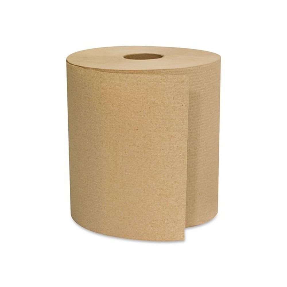 Hardwound Roll Towels, 1-Ply, 8" x 600 ft, Natural, 12 Rolls/Carton. Picture 4