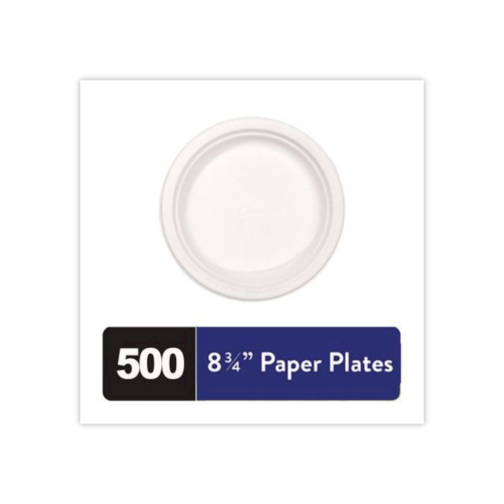 Paper Dinnerware, Plate, 8.75" dia, White, 500/Carton. Picture 3