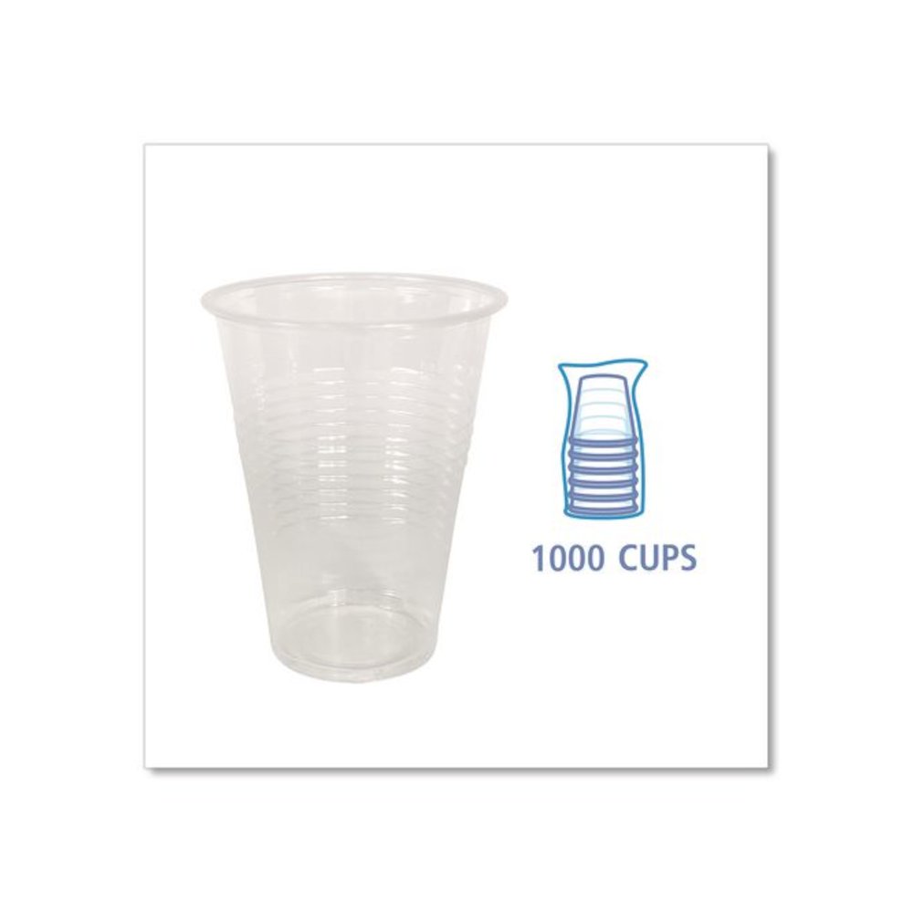 Translucent Plastic Cold Cups, Individually Wrapped, 9 oz, 1,000/Carton. Picture 3