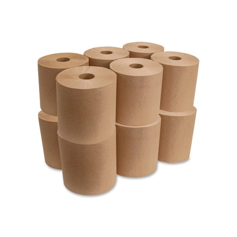 Hardwound Roll Towels, 1-Ply, 8" x 300 ft, Natural, 12 Rolls/Carton. Picture 1