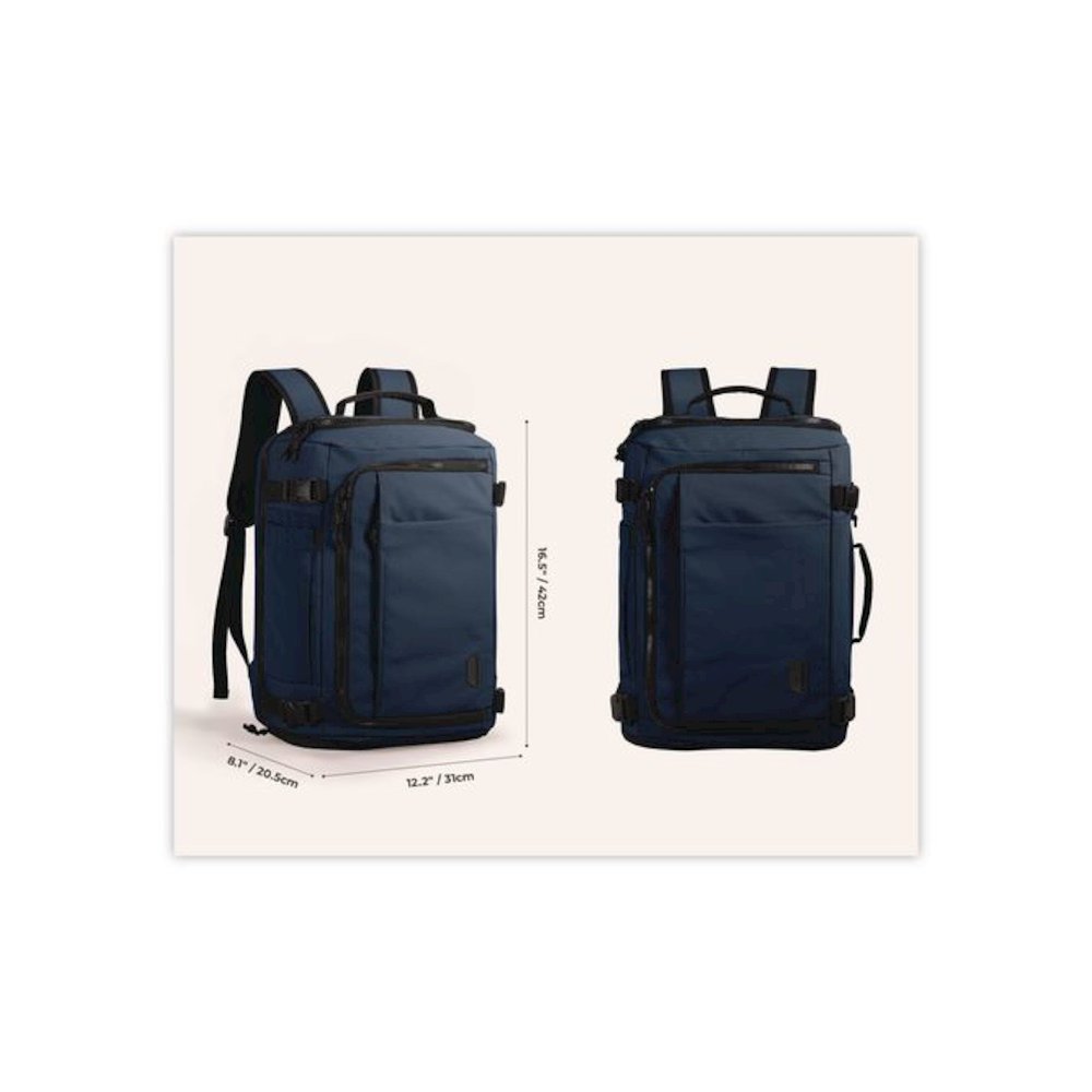 Blast Laptop Backpack, Fits Devices Up to 15.9", 12.2 x 8.1 x 16.5, Navy Blue. Picture 5