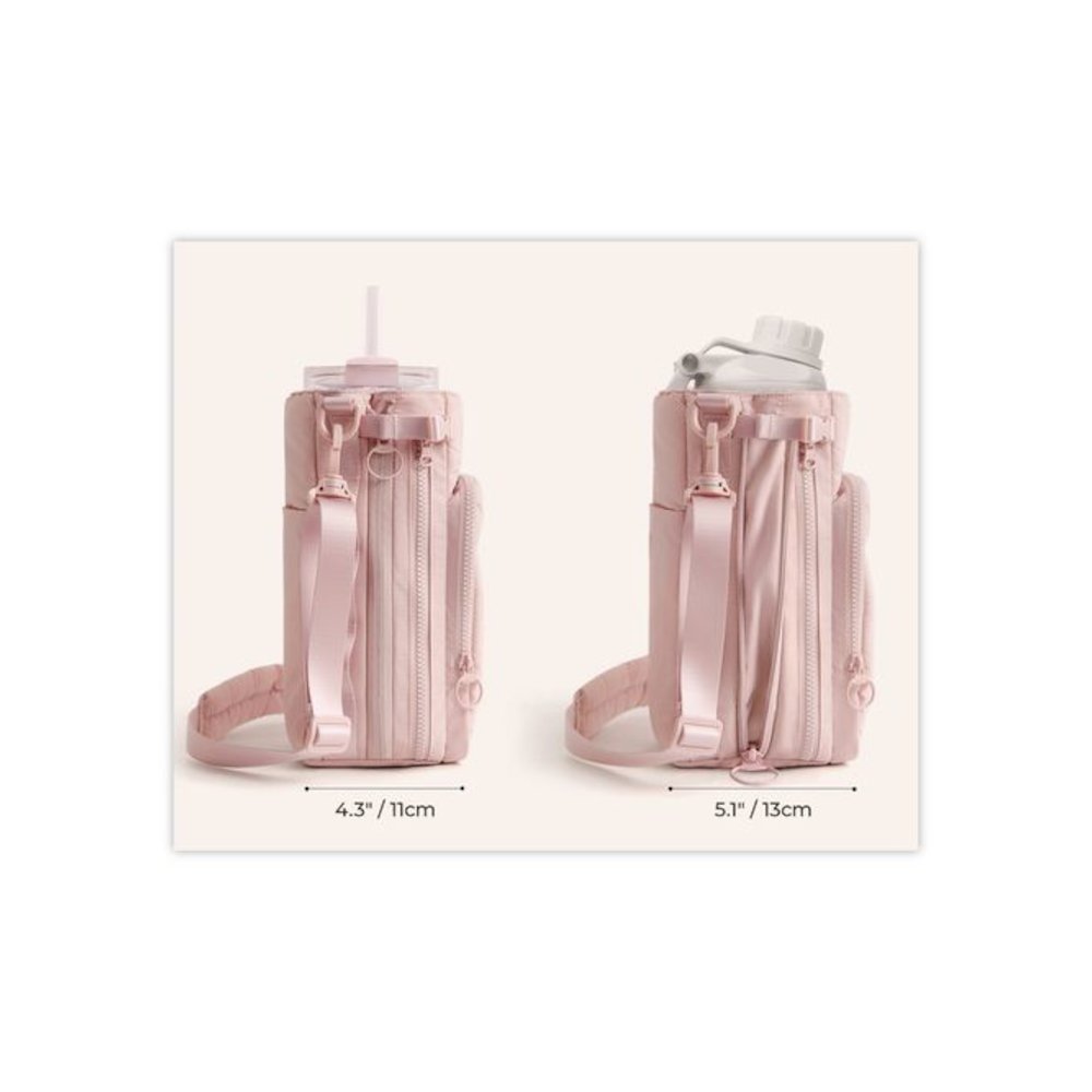 Walker Water Bottle Sling Bag, 4.3 x 4.3 x 10.3, Pink. Picture 6