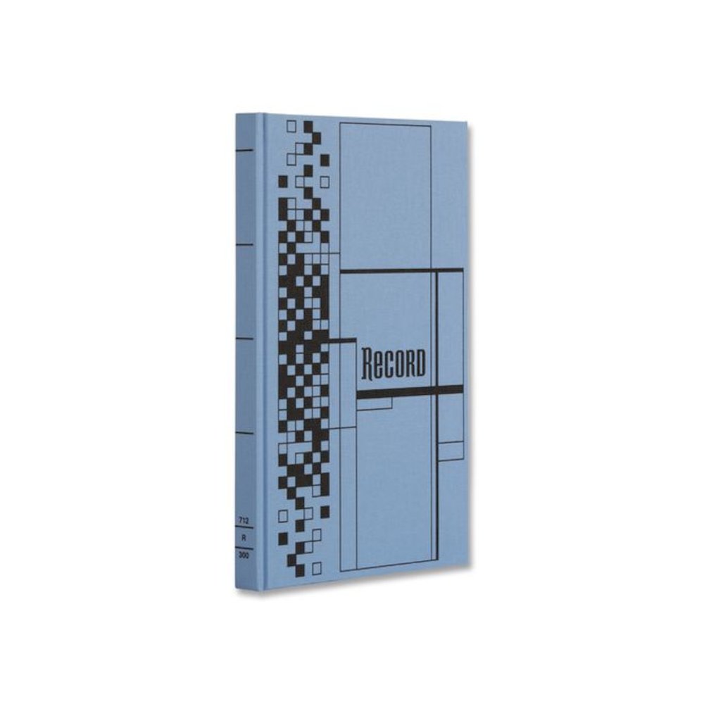 Record Ledger Book, Record-Style Rule, Blue Cover, 12.12 x 7.62 Sheets, 300 Sheets/Book. Picture 1