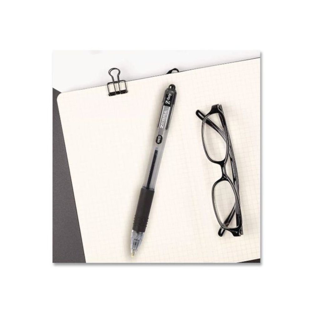 Z-Grip Ballpoint Pen, Retractable, Medium 1 mm, Black Ink and Barrel, 24/Pack. Picture 3