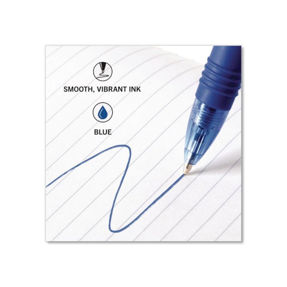 Z-Grip Ballpoint Pen, Retractable, Medium 1 mm, Blue Ink and Barrel, 48/Pack. Picture 6