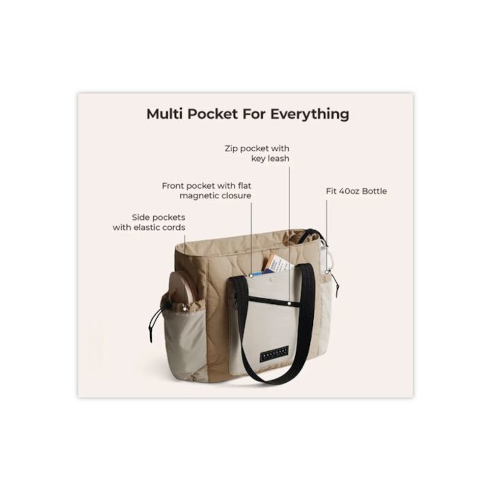 Vega Tote Bag, Fits Devices Up to 15.6", 6 x 15.7 x 14, Grullo. Picture 4