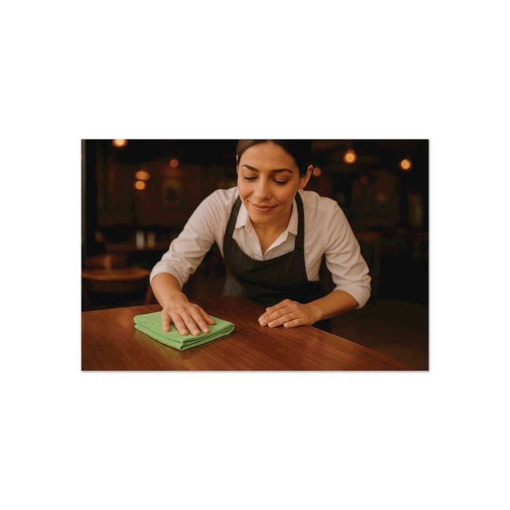 Microfiber Cleaning Cloths, 16 x 16, Green, 24/Pack. Picture 4