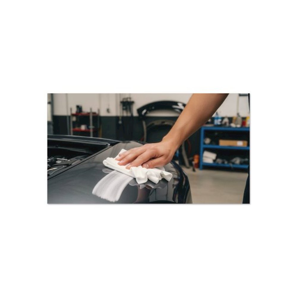 Automotive Shop Towels, 10.63 x 20.47, Unscented, White, 200/Box, 8 Boxes/Carton. Picture 5