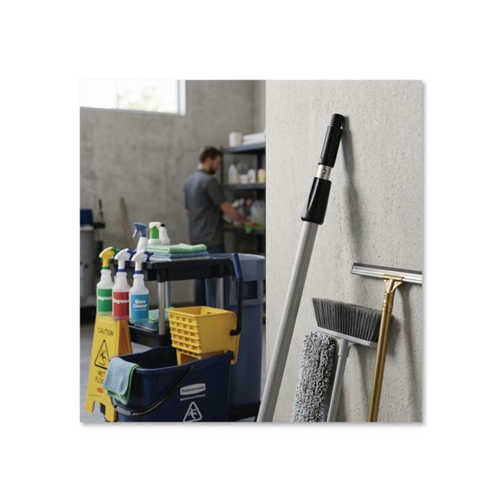 Aluminum Extension Pole, Two Sections, 8 ft, Silver/Black. Picture 5