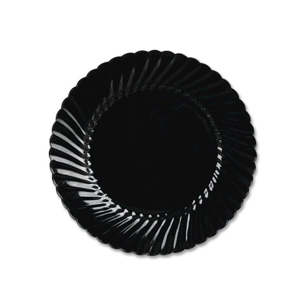 Classicware Plastic Dinnerware, Plate, 10.5" dia, Black, 144/Carton. Picture 2