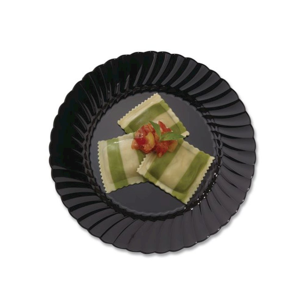 Classicware Plastic Dinnerware, Plate, 10.5" dia, Black, 144/Carton. Picture 3