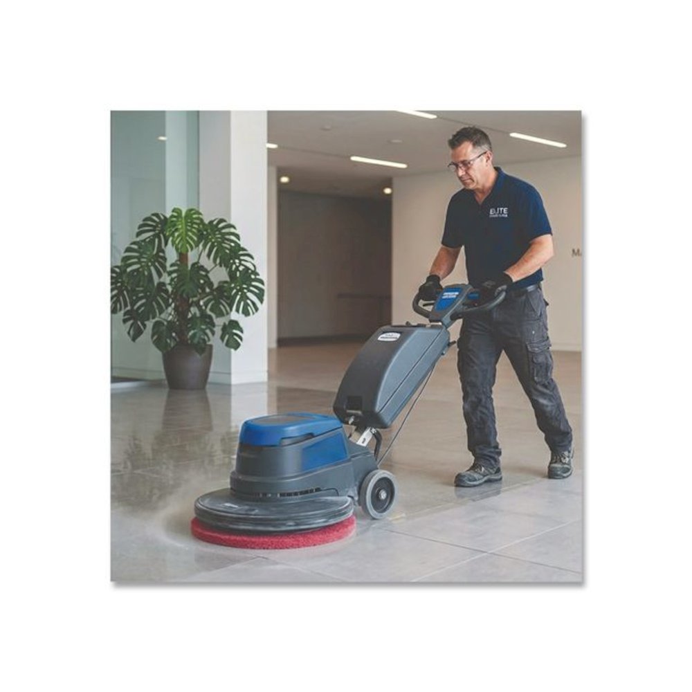 Buffing Floor Pads, 15" Diameter, Red, 5/Carton. Picture 7
