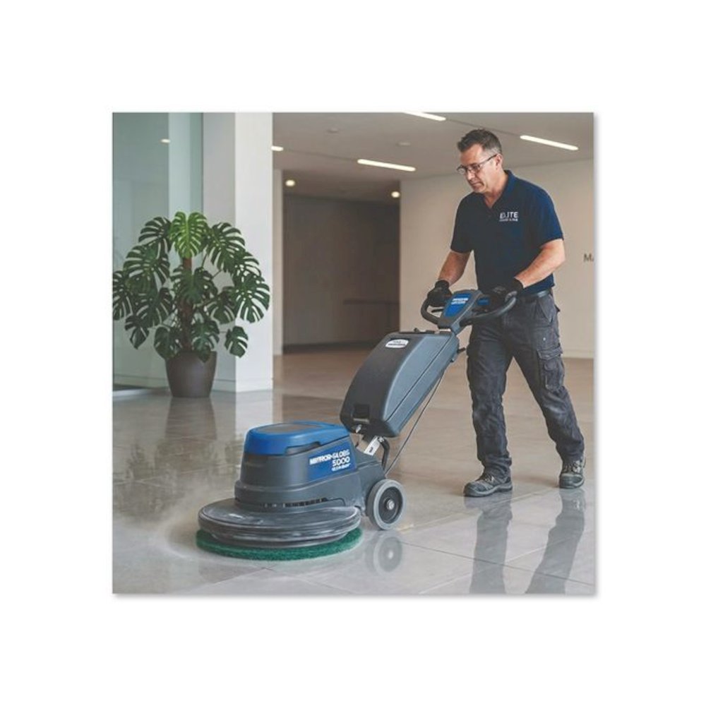 Heavy-Duty Scrubbing Floor Pads, 13" Diameter, Green, 5/Carton. Picture 7