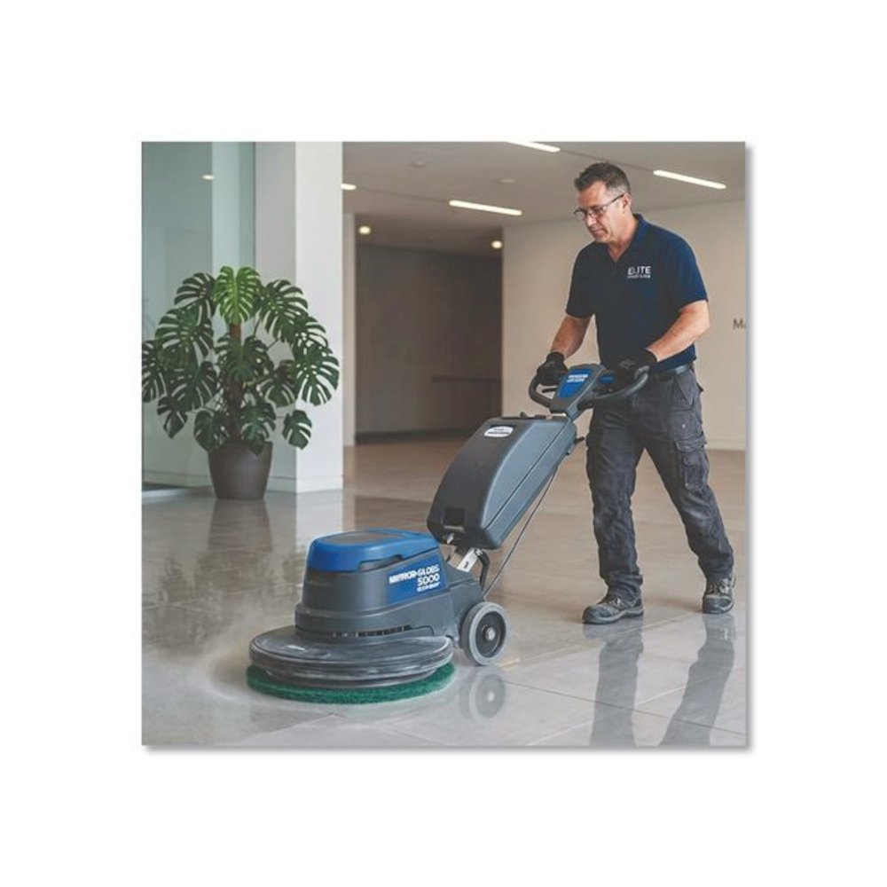 Heavy-Duty Scrubbing Floor Pads, 20" Diameter, Green, 5/Carton. Picture 7