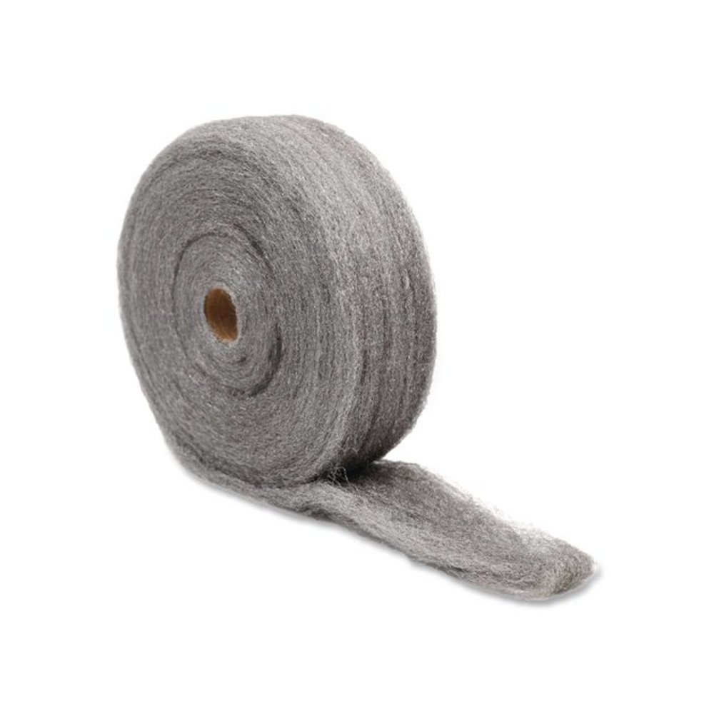 Industrial-Quality Steel Wool Reel, #2 Medium Coarse, 5 lb Reel, Steel Gray, 6/Carton. Picture 2