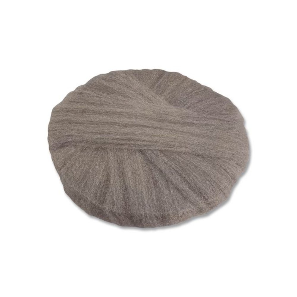 Radial Steel Wool Pads, Grade 3 (Standard): Cleaning and Polishing, 20" Diameter, Gray, 12/Carton. Picture 2