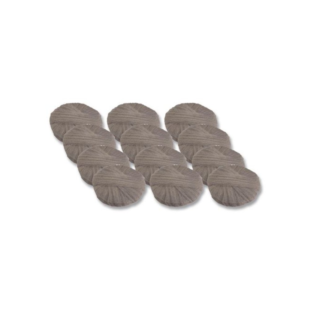 Radial Steel Wool Pads, Grade 3 (Standard): Cleaning and Polishing, 20" Diameter, Gray, 12/Carton. Picture 1