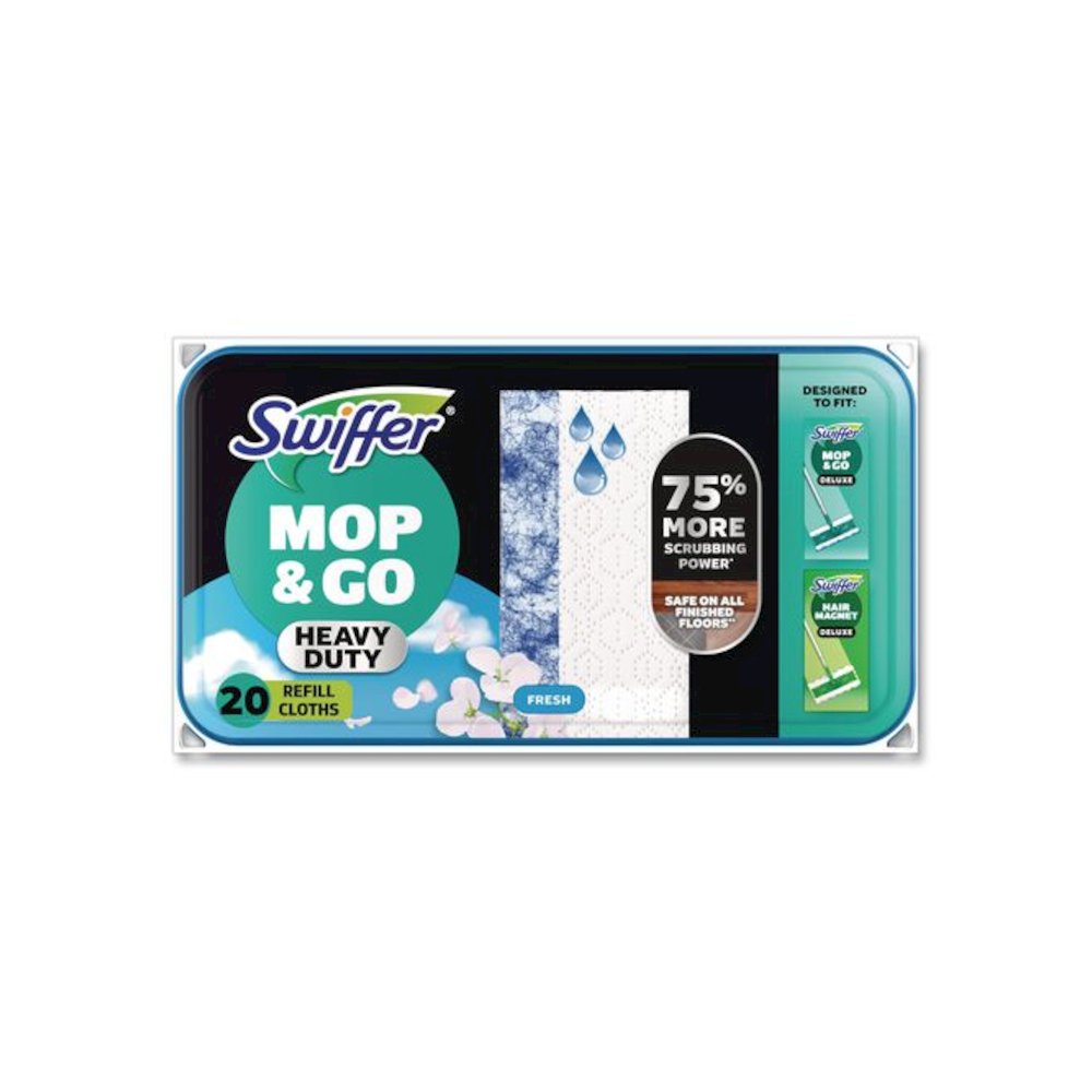 Heavy-Duty Wet Refill Cloths, 10 x 8, Open Window Fresh, 20/Tub, 6 Tubs/Carton. Picture 5